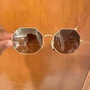 Ray bands gold octagon shape. Women's.